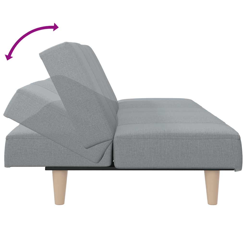 vidaXL Schlafsofa Hellgrau Stoff
