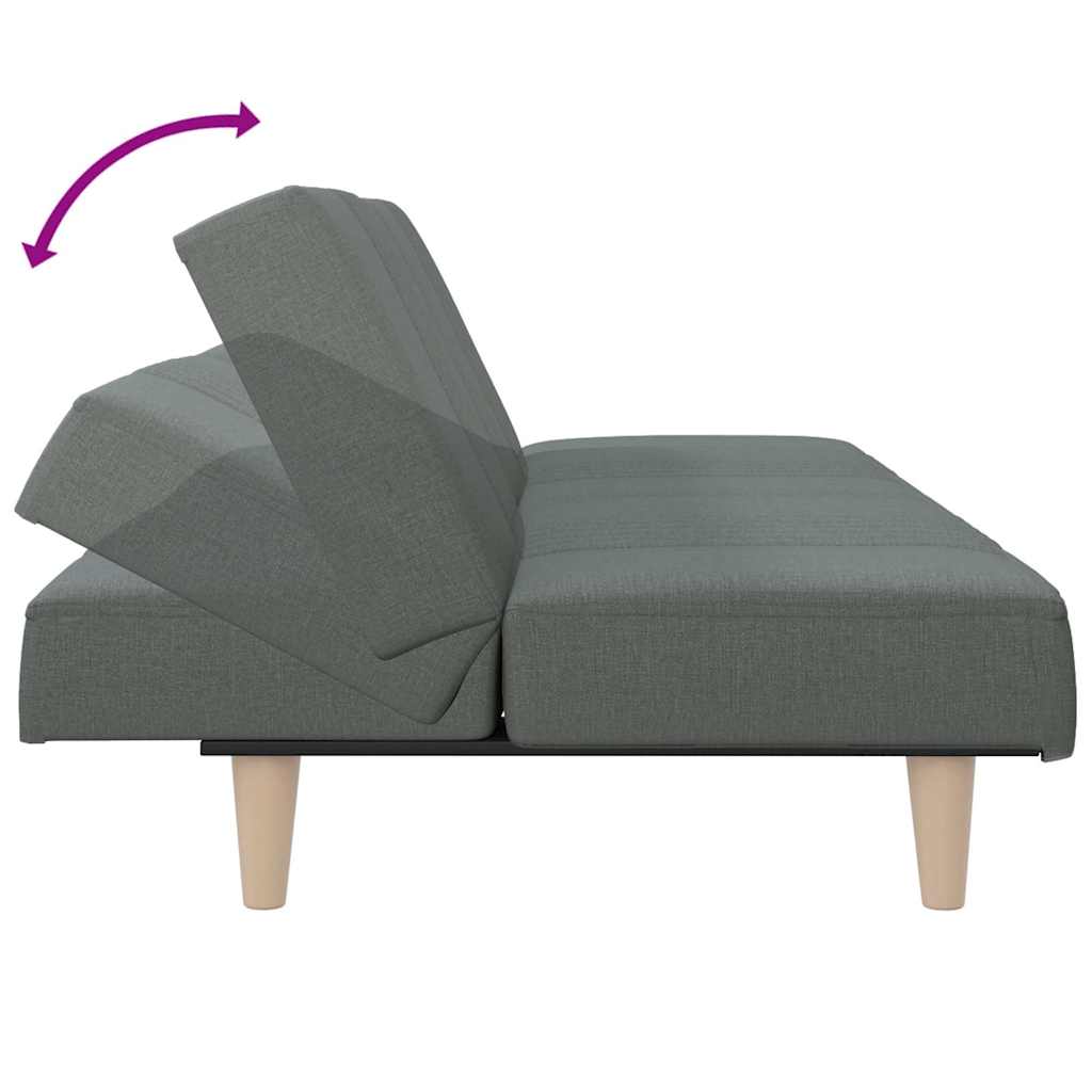 vidaXL Schlafsofa Dunkelgrau Stoff