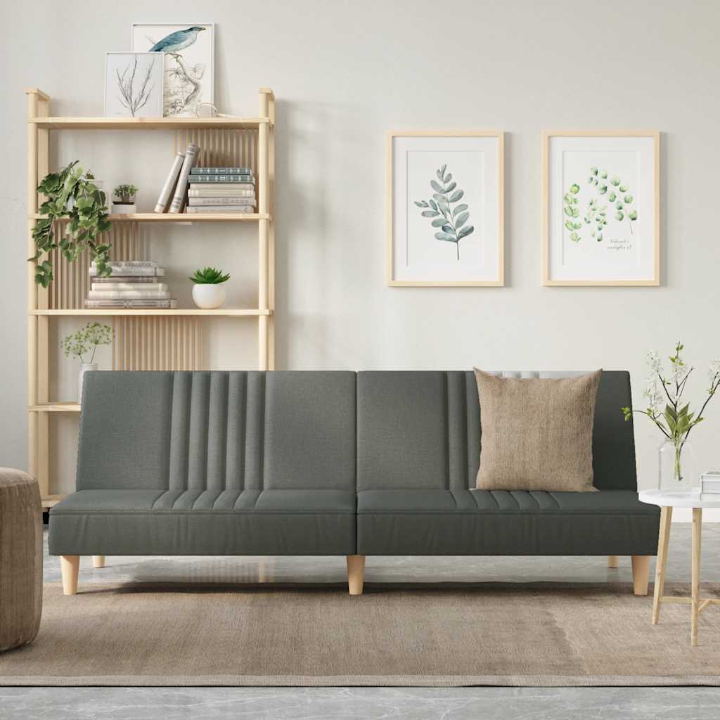 vidaXL Schlafsofa Dunkelgrau Stoff