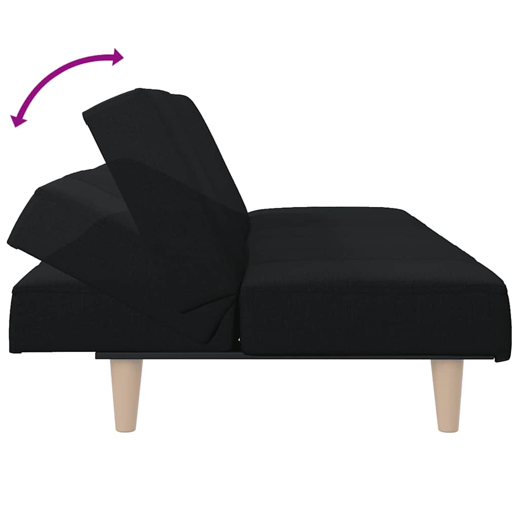 vidaXL Schlafsofa Schwarz Stoff