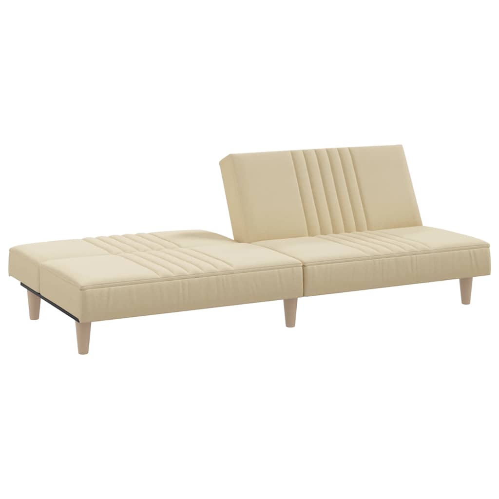 vidaXL Schlafsofa Creme Stoff