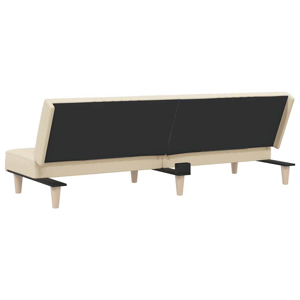 vidaXL Schlafsofa Creme Stoff