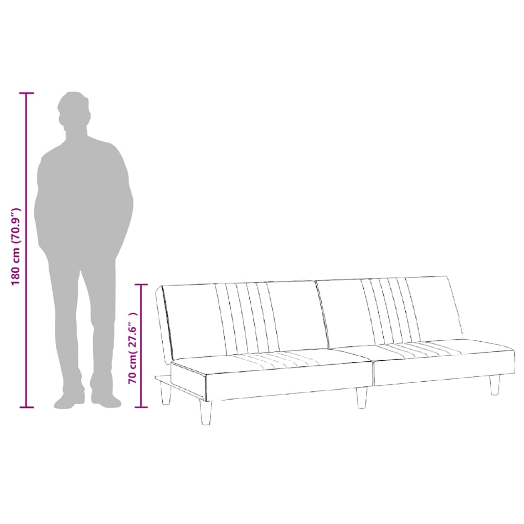 vidaXL Schlafsofa Hellgelb Stoff