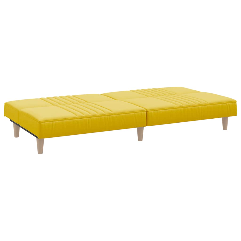 vidaXL Schlafsofa Hellgelb Stoff