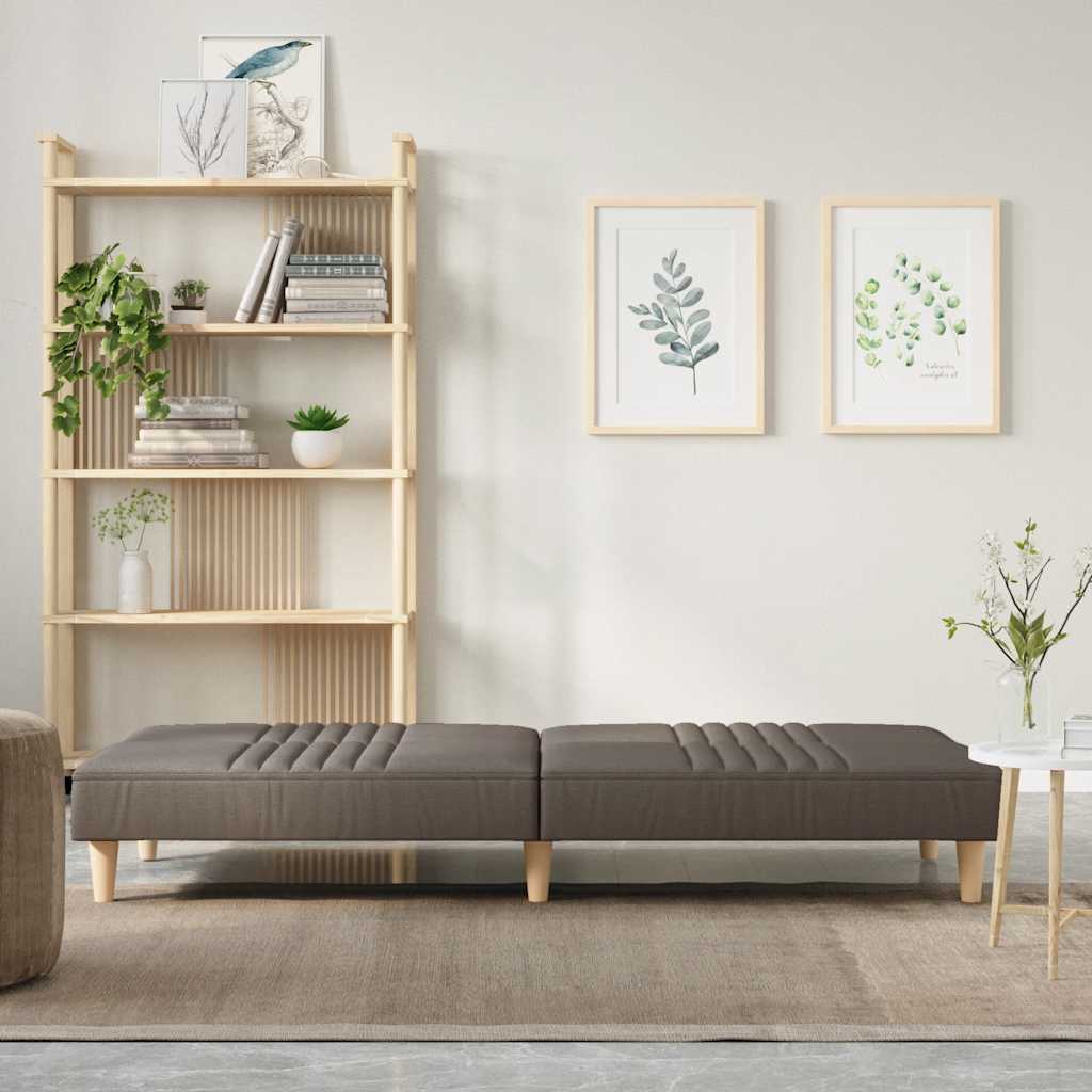 vidaXL Schlafsofa Taupe Stoff