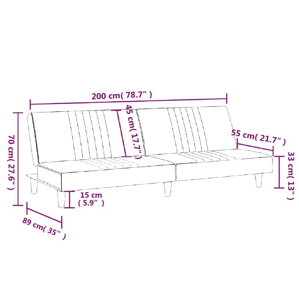 vidaXL Schlafsofa Taupe Stoff
