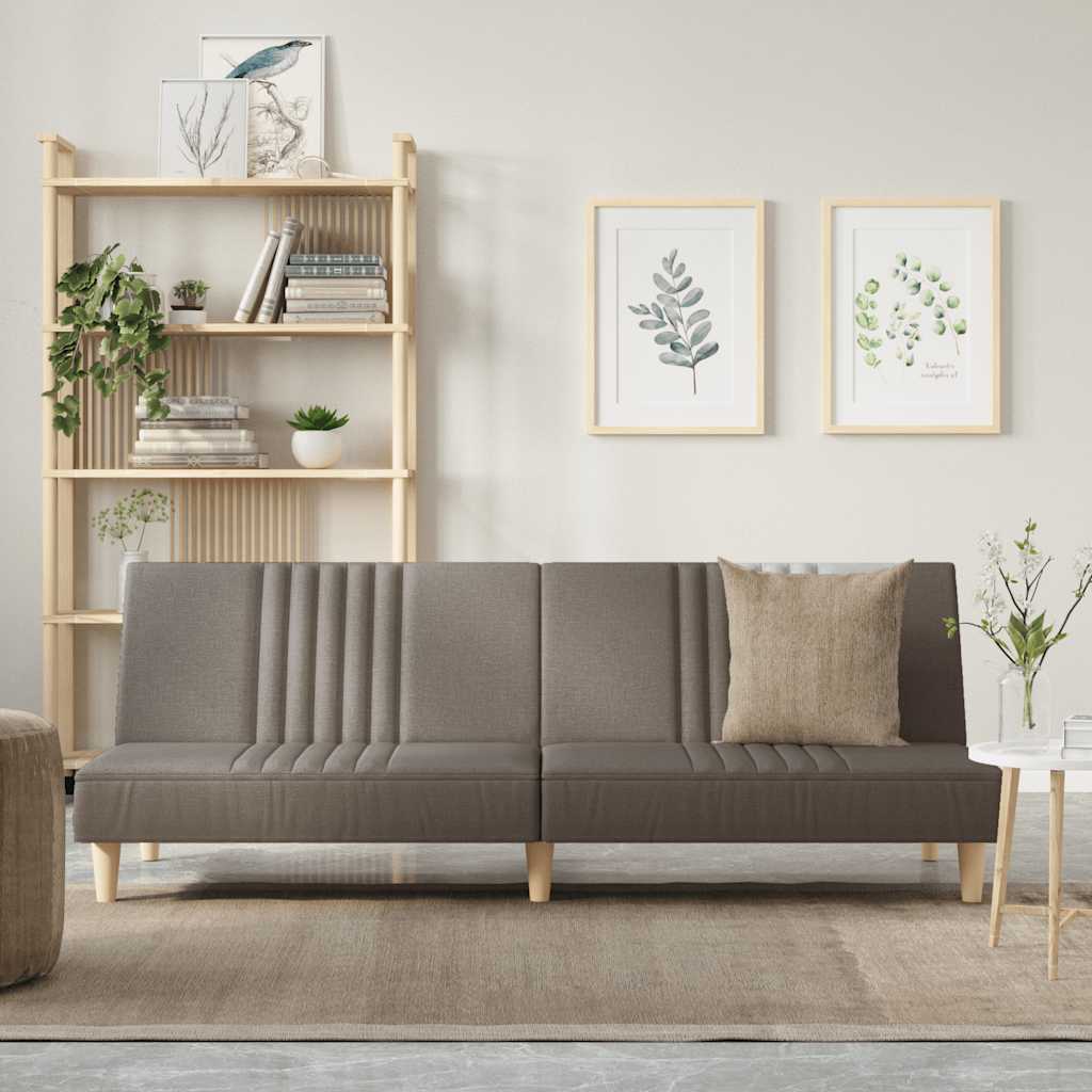 vidaXL Schlafsofa Taupe Stoff
