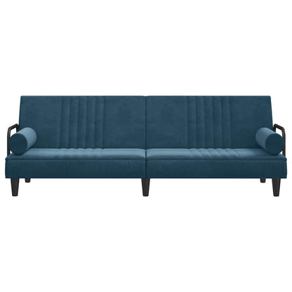 vidaXL Schlafsofa mit Armlehnen Blau Samt