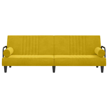 vidaXL Schlafsofa mit Armlehnen Gelb Samt