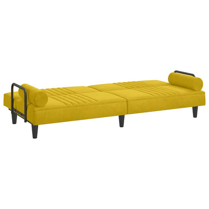 vidaXL Schlafsofa mit Armlehnen Gelb Samt