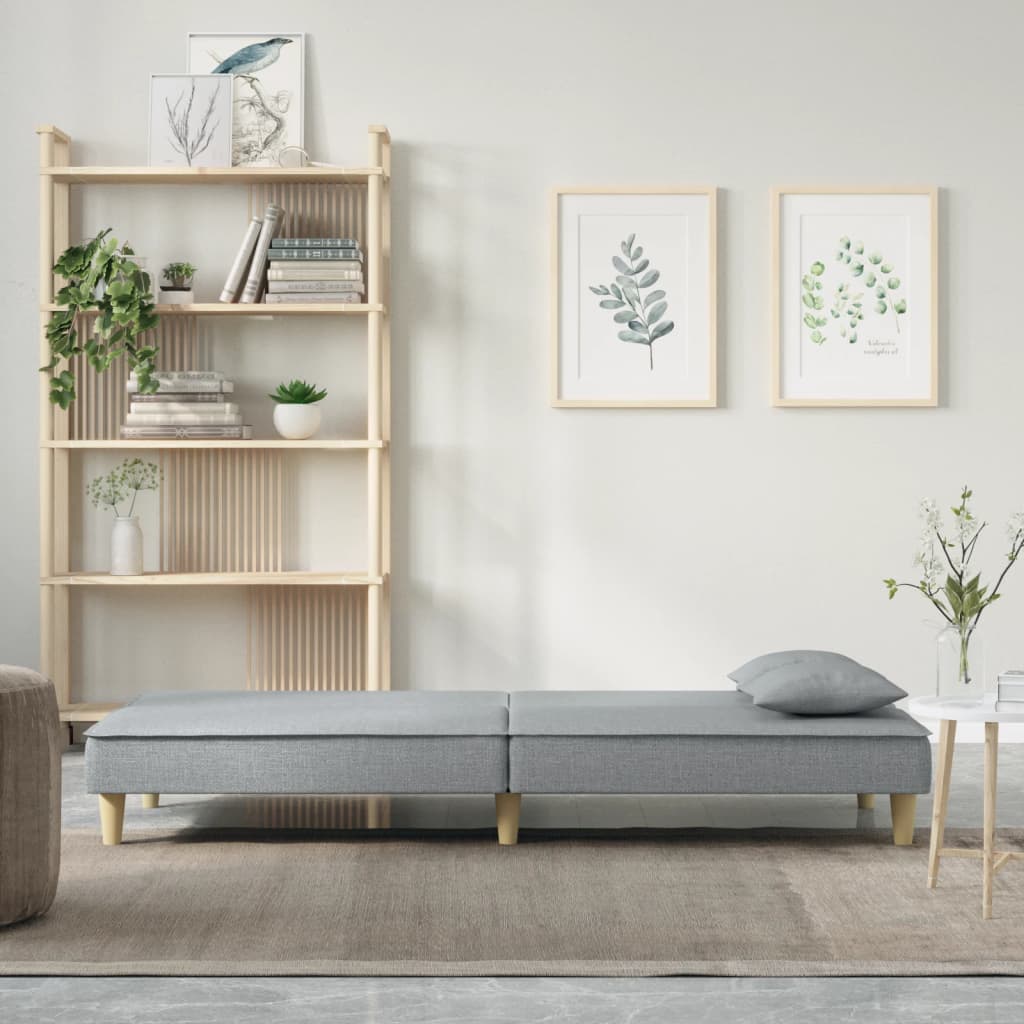 vidaXL Schlafsofa Hellgrau Stoff