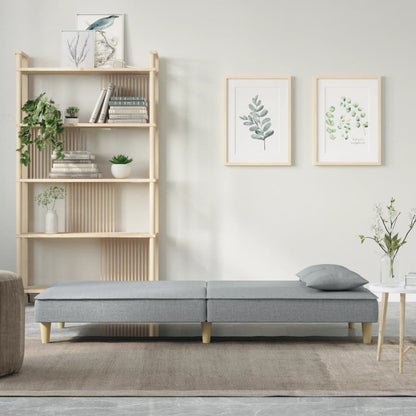 vidaXL Schlafsofa Hellgrau Stoff