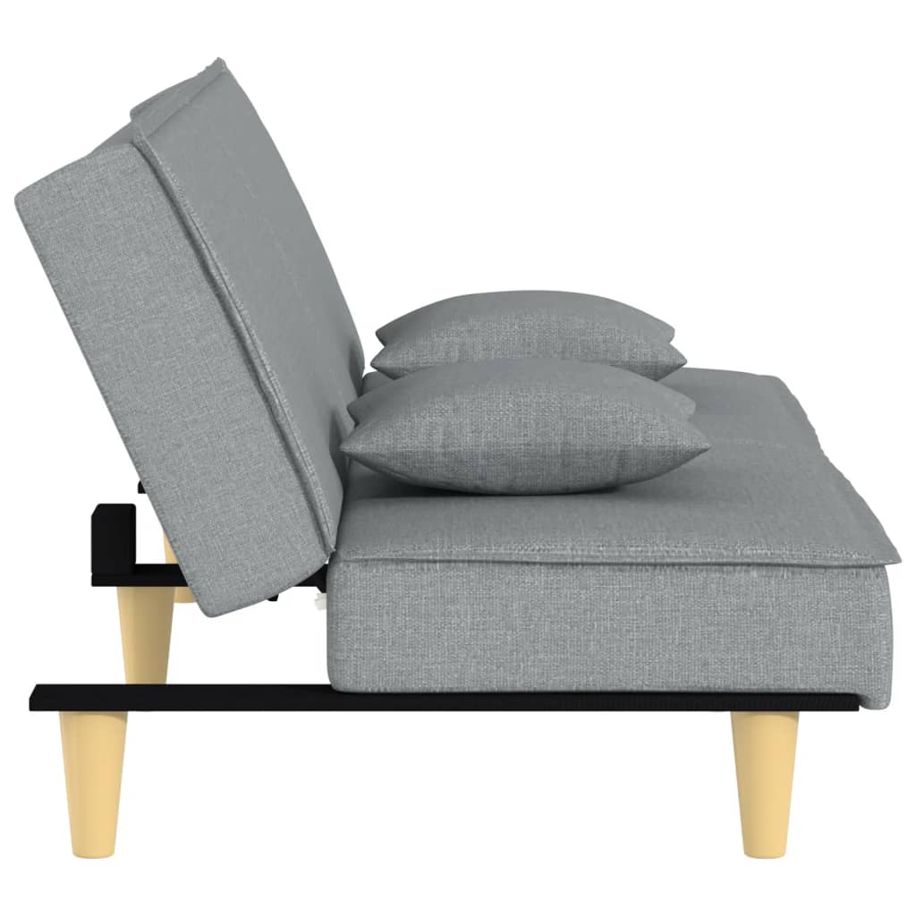 vidaXL Schlafsofa Hellgrau Stoff
