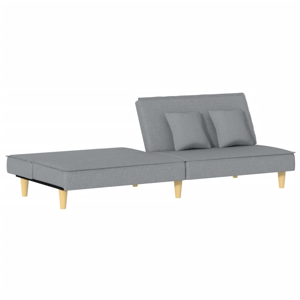 vidaXL Schlafsofa Hellgrau Stoff