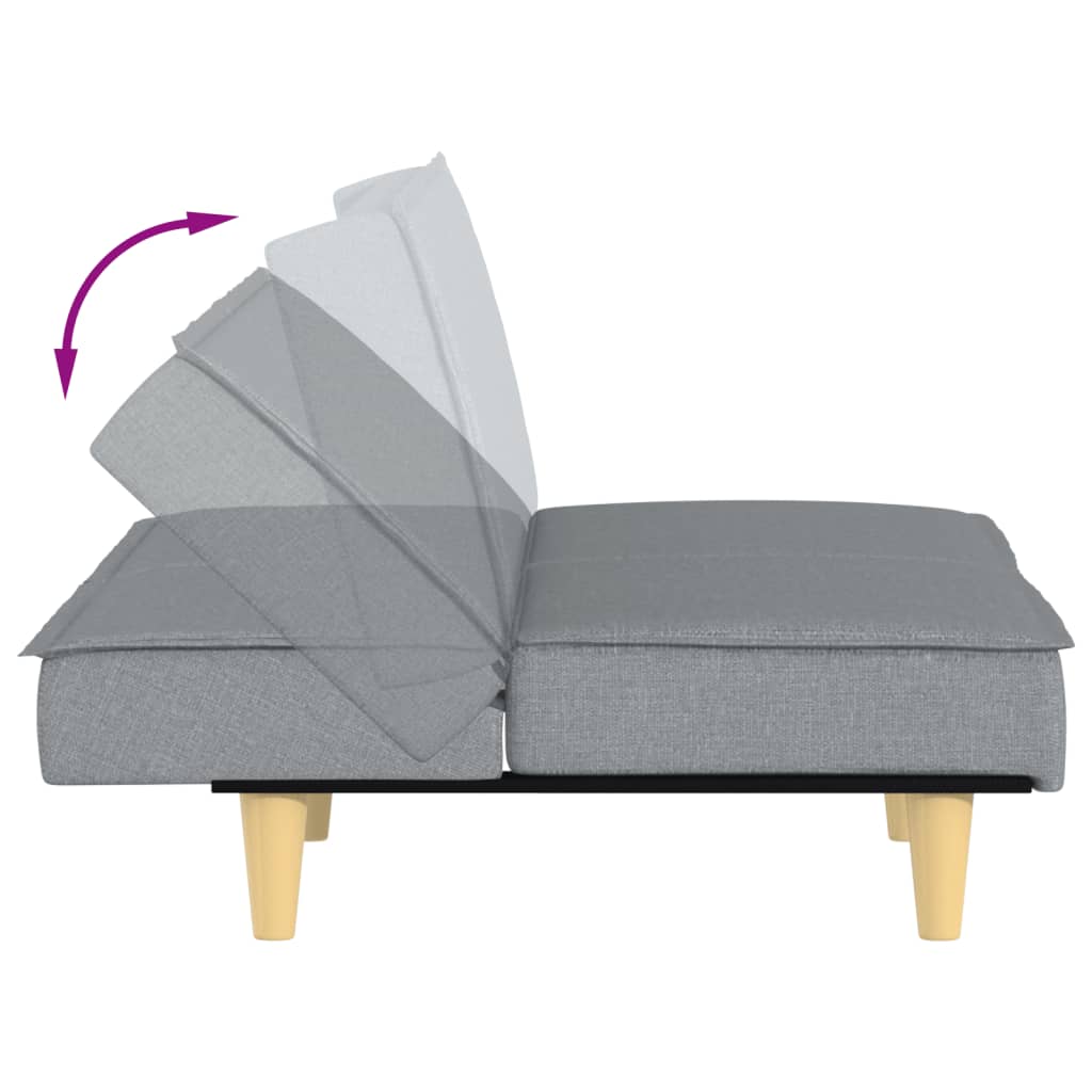 vidaXL Schlafsofa Hellgrau Stoff