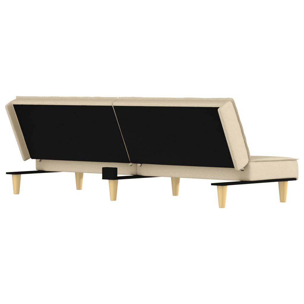 vidaXL Schlafsofa Creme Stoff