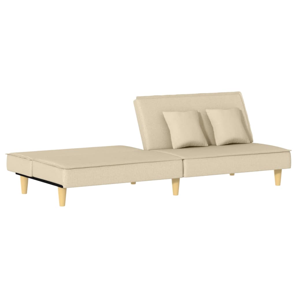 vidaXL Schlafsofa Creme Stoff