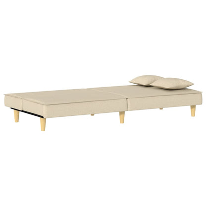 vidaXL Schlafsofa Creme Stoff