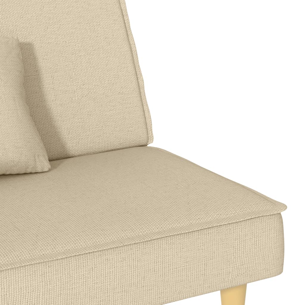 vidaXL Schlafsofa Creme Stoff