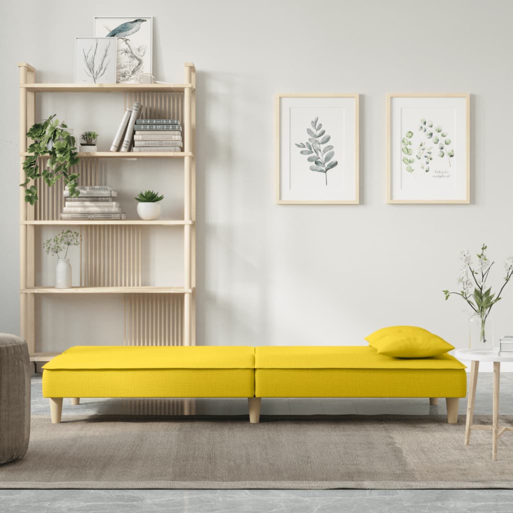 vidaXL Schlafsofa Hellgelb Stoff