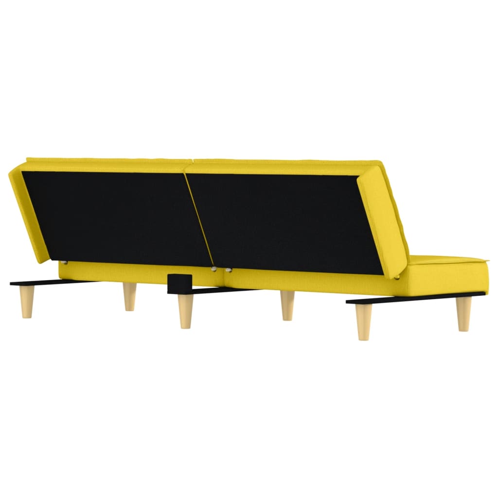 vidaXL Schlafsofa Hellgelb Stoff