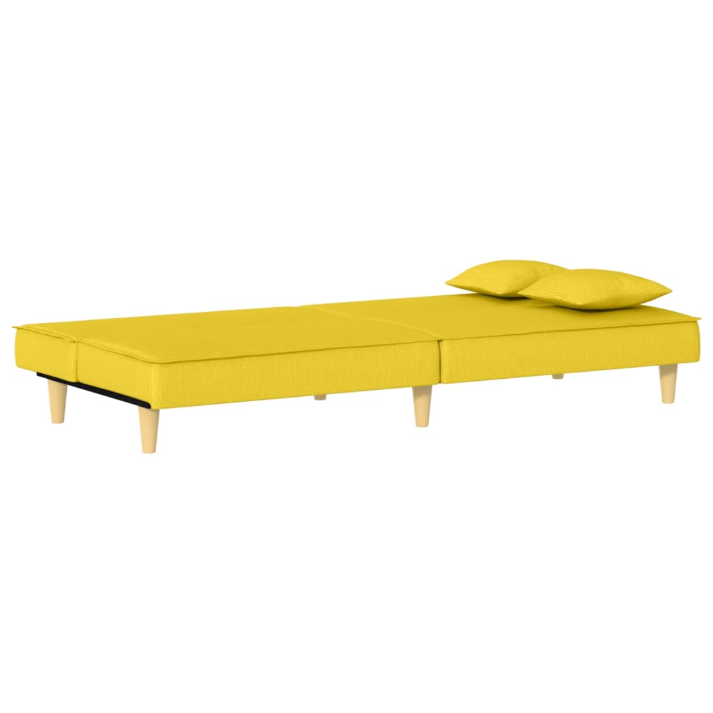 vidaXL Schlafsofa Hellgelb Stoff