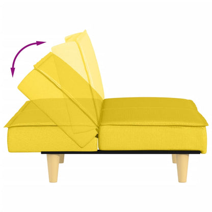 vidaXL Schlafsofa Hellgelb Stoff