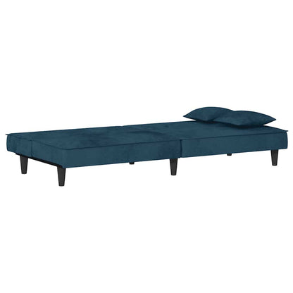 vidaXL Schlafsofa Blau Samt