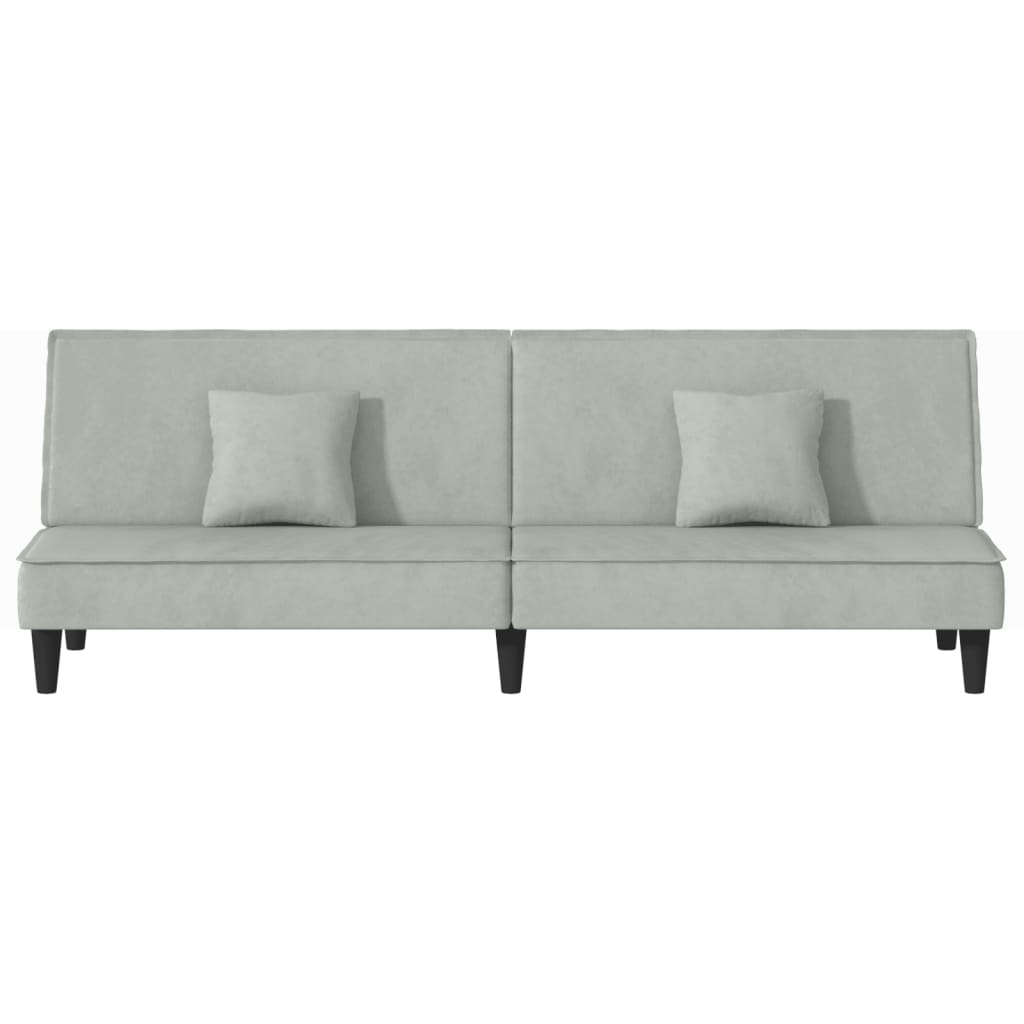 vidaXL Schlafsofa Hellgrau Samt