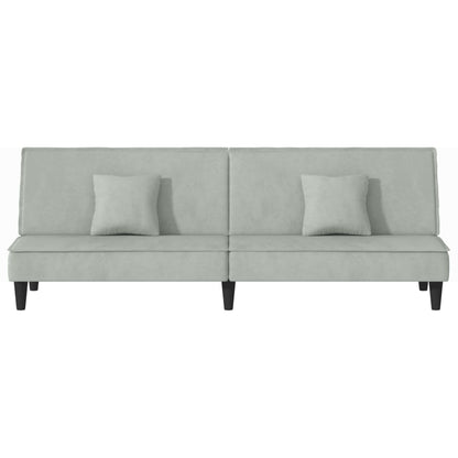 vidaXL Schlafsofa Hellgrau Samt