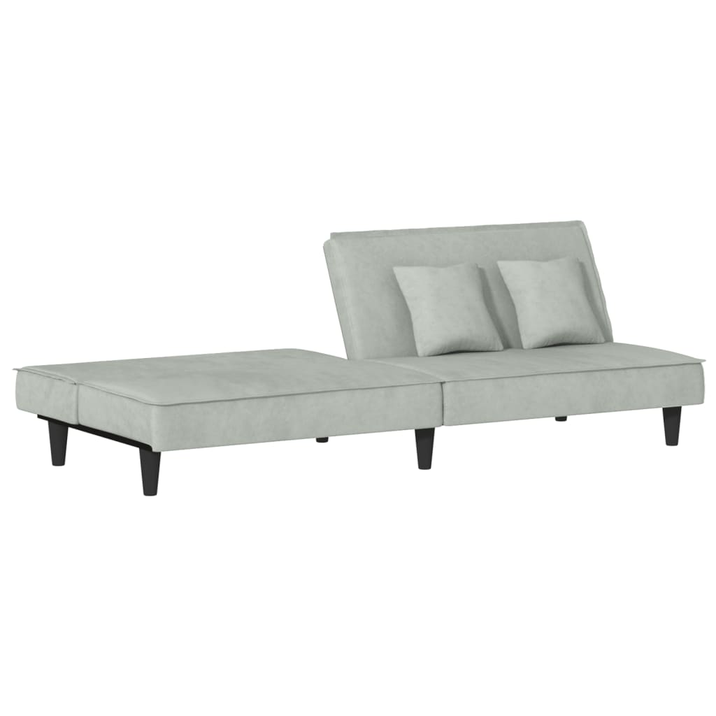 vidaXL Schlafsofa Hellgrau Samt