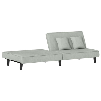 vidaXL Schlafsofa Hellgrau Samt