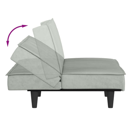 vidaXL Schlafsofa Hellgrau Samt