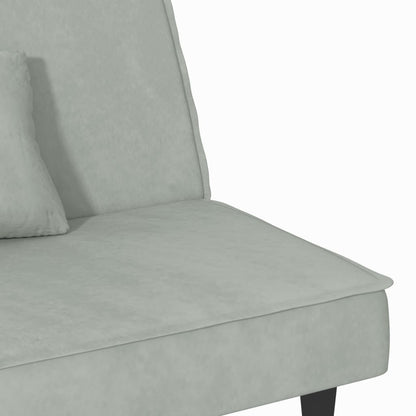 vidaXL Schlafsofa Hellgrau Samt