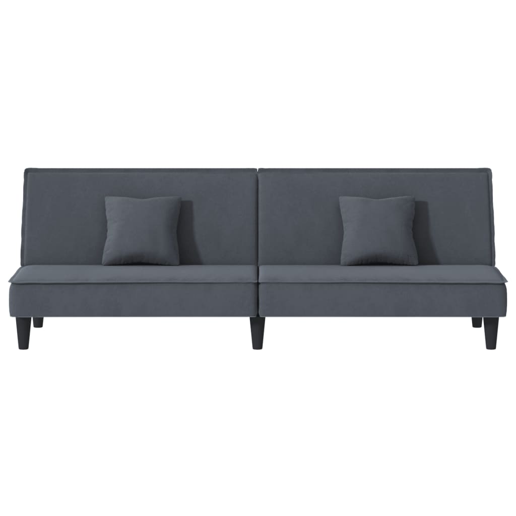 vidaXL Schlafsofa Dunkelgrau Samt