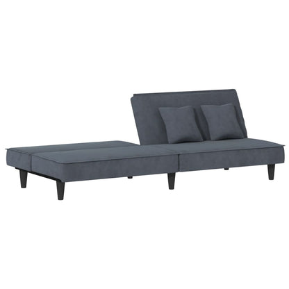 vidaXL Schlafsofa Dunkelgrau Samt