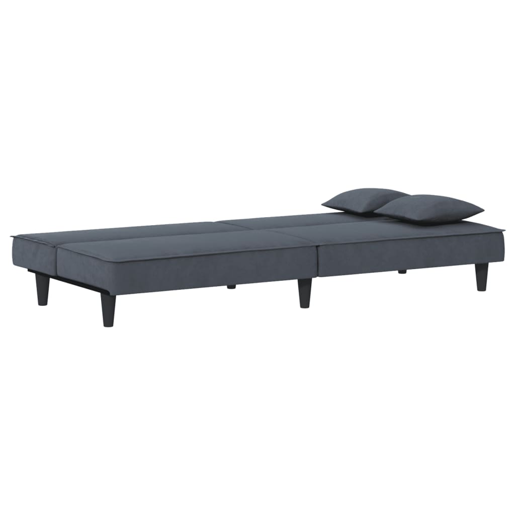 vidaXL Schlafsofa Dunkelgrau Samt