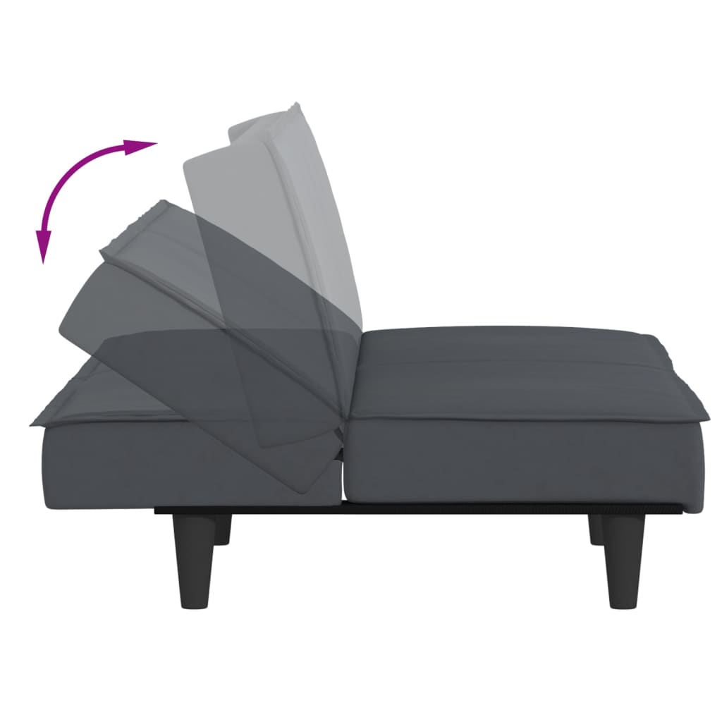 vidaXL Schlafsofa Dunkelgrau Samt