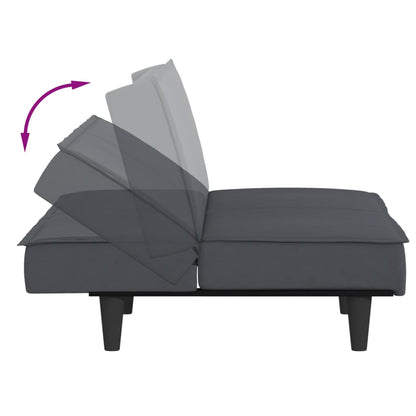 vidaXL Schlafsofa Dunkelgrau Samt