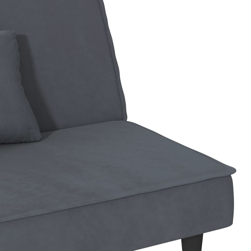vidaXL Schlafsofa Dunkelgrau Samt