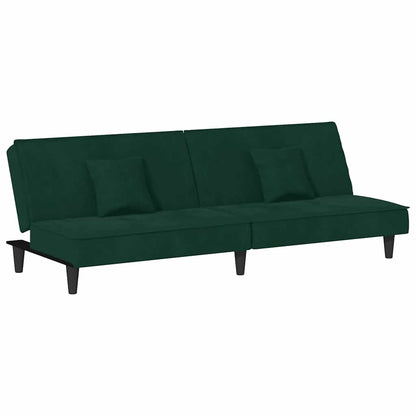 vidaXL Schlafsofa Dunkelgrün Samt