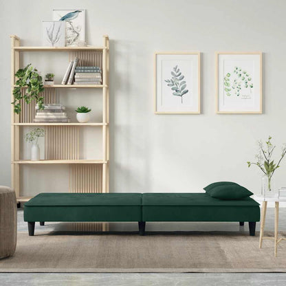 vidaXL Schlafsofa Dunkelgrün Samt