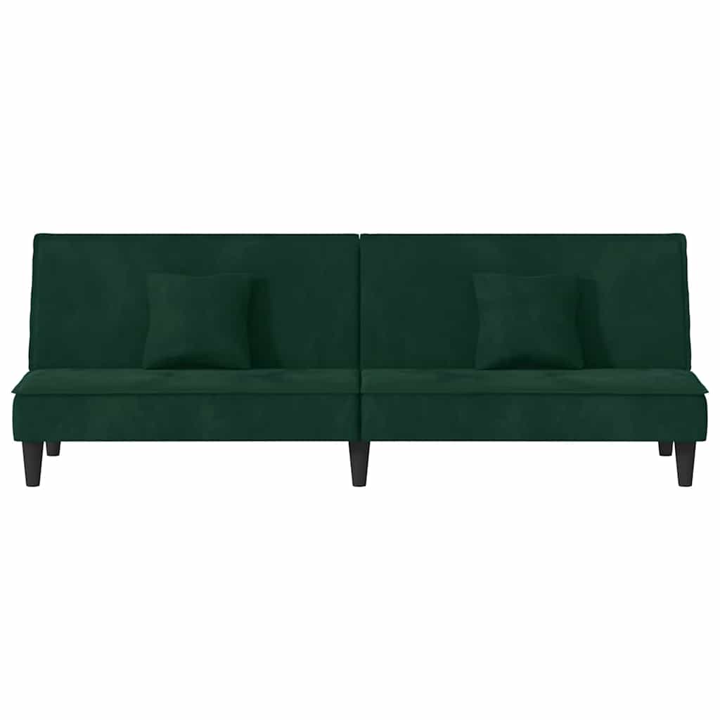 vidaXL Schlafsofa Dunkelgrün Samt