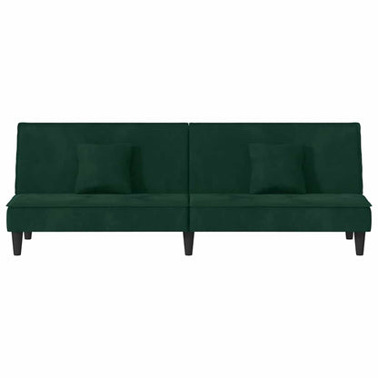 vidaXL Schlafsofa Dunkelgrün Samt