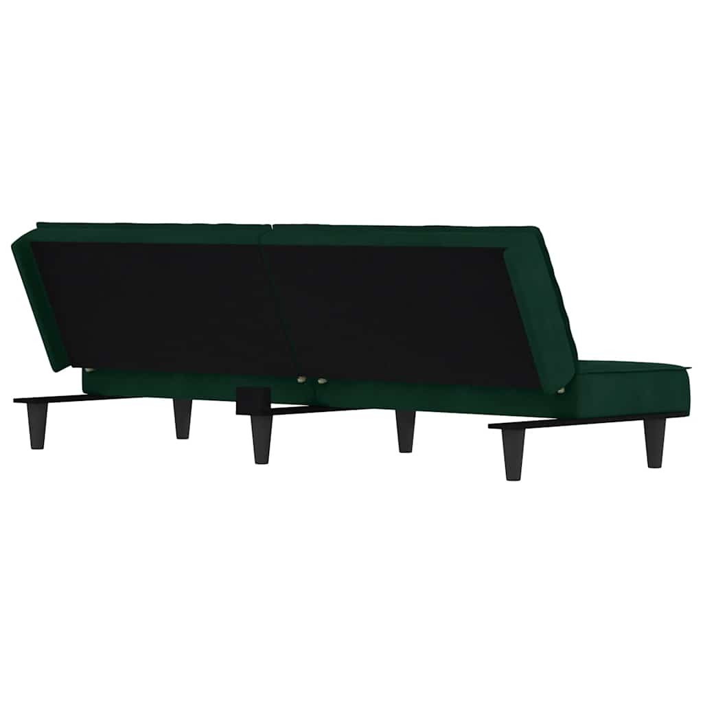 vidaXL Schlafsofa Dunkelgrün Samt