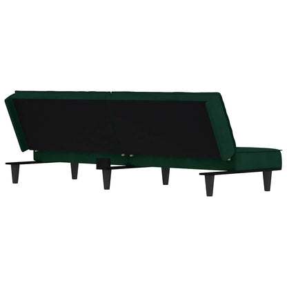 vidaXL Schlafsofa Dunkelgrün Samt