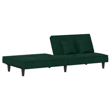 vidaXL Schlafsofa Dunkelgrün Samt