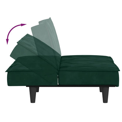 vidaXL Schlafsofa Dunkelgrün Samt