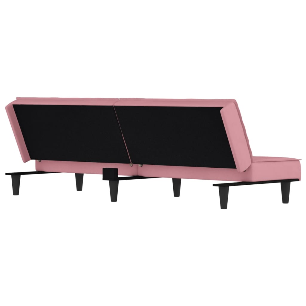 vidaXL Schlafsofa Rosa Samt