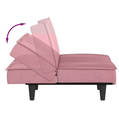 vidaXL Schlafsofa Rosa Samt
